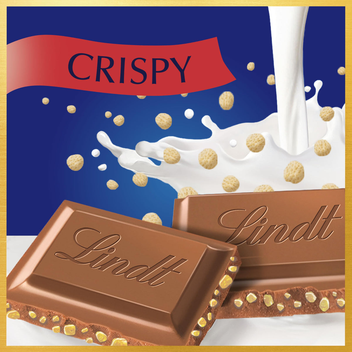 Bite-sized Lindt milk chocolate pieces ready to enjoy.
