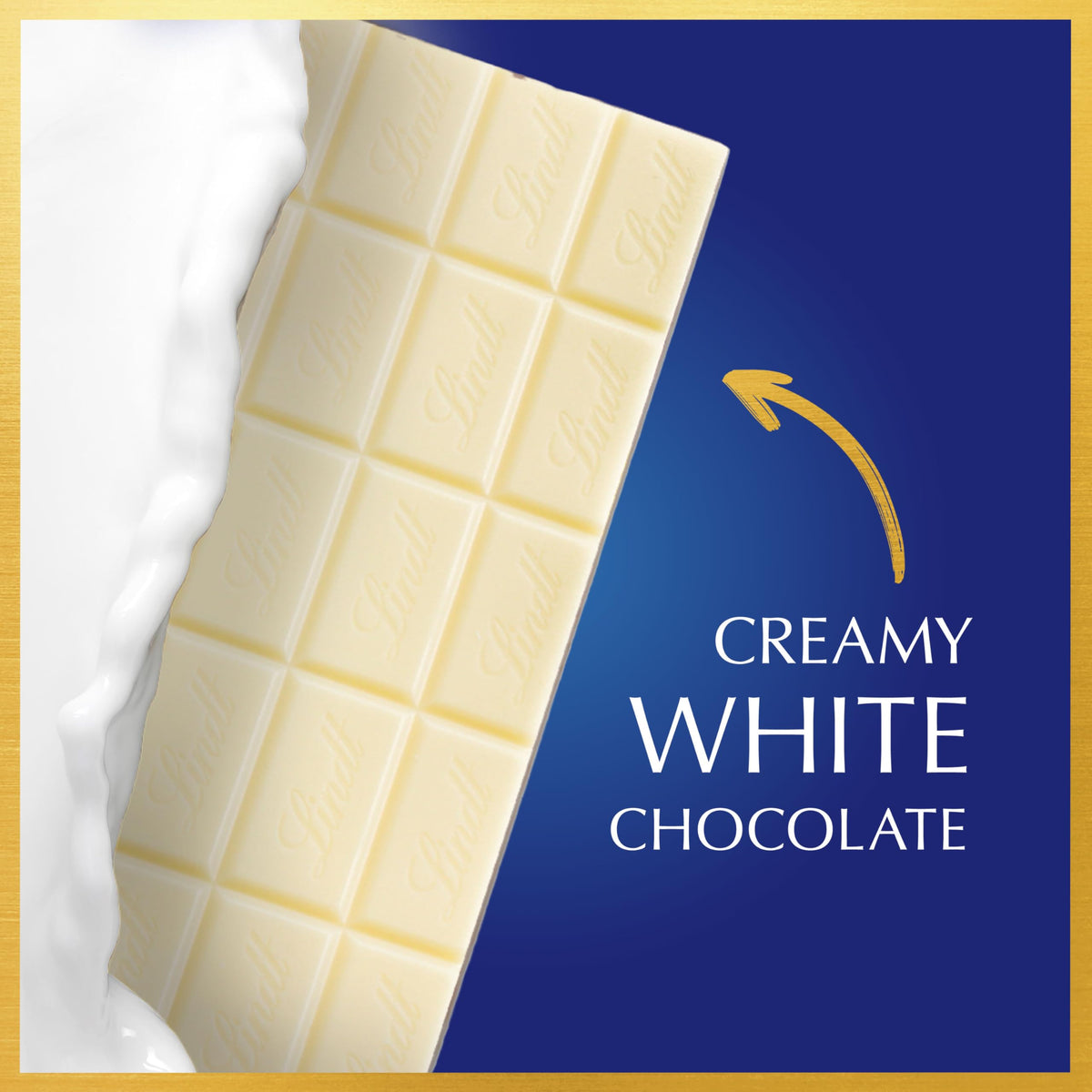 Lindt Classic Recipe White Chocolate Bar baking-ingredient for creamy recipes.