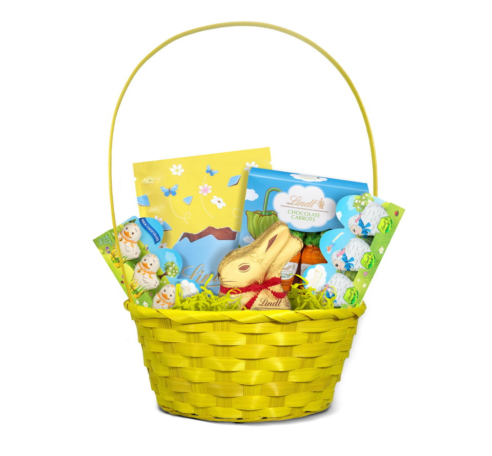 Lindt Easter basket gold bunny: premium chocolate for gifting and sharing.
