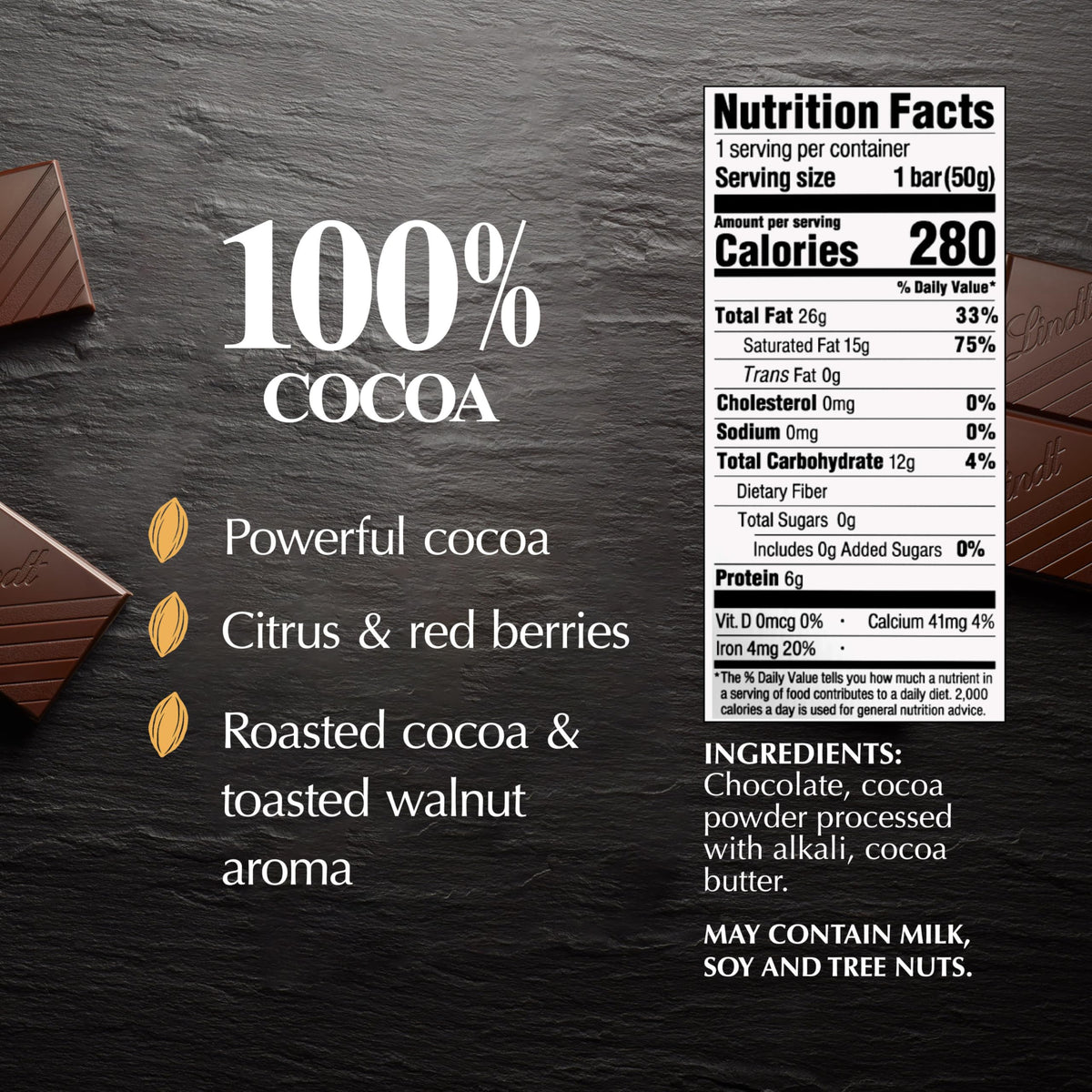 Premium ingredients from renowned regions showcased on packaging.