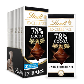 Lindt EXCELLENCE 78% bar in foil wrap, ideal for gifting and savoring.