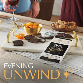 Lindt EXCELLENCE 95% bar shown as gourmet ingredient for desserts.