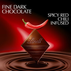 Lindt EXCELLENCE Chili ingredients emphasize quality cacao and chili notes.