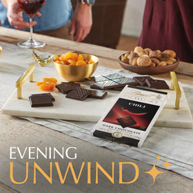 Lindt EXCELLENCE Chili bar with wine pairing ideas for after-dinner rituals.