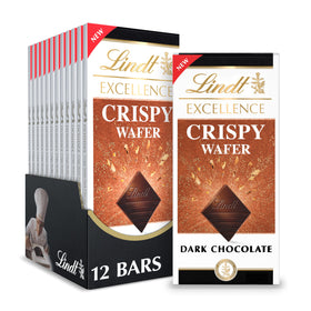 Lindt EXCELLENCE Crispy Wafer 12-pack on display, perfect for gifting and sharing.
