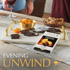 Lindt EXCELLENCE Intense Orange bar dark chocolate color signals bold flavor.