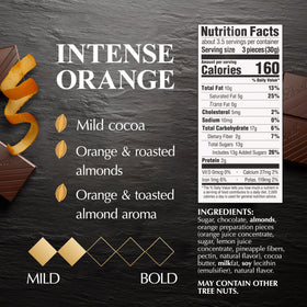 Lindt EXCELLENCE Intense Orange bar foil wrap highlights premium presentation.