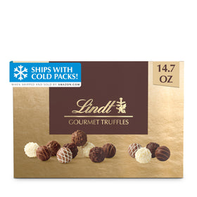 Lindt Gourmet Truffles Gift Box 14oz, elegant packaging for gifting