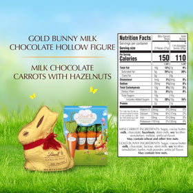 Hazelnut milk chocolate carrot sticks with premium texture.