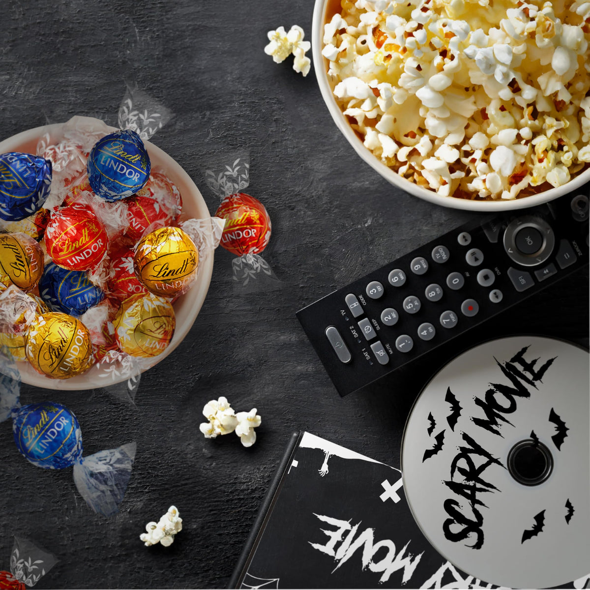Lindt Lindor assorted truffles bag back, highlights five flavors for moments of indulgence.