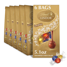 Lindt Lindor assorted truffles package, ideal for gifting and sharing.