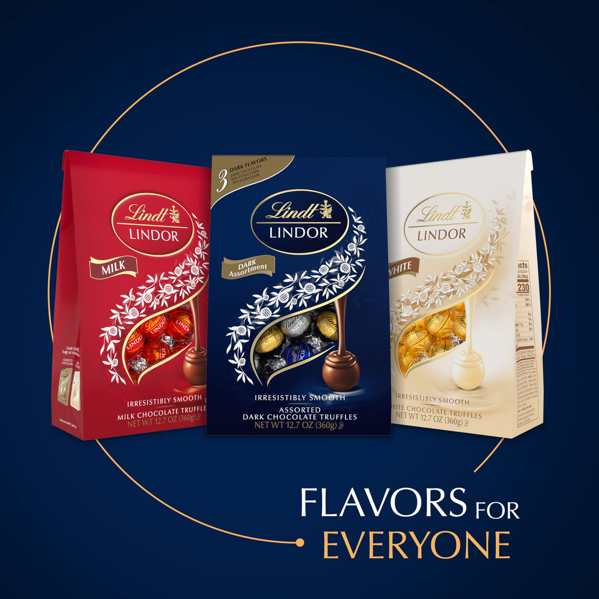 Lindt LINDOR bag designed for easy sharing and everyday indulgence.