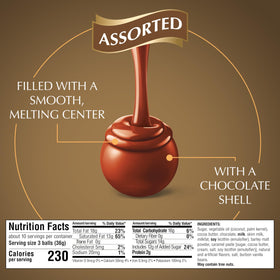 Lindt Lindor caramel milk chocolate truffle with smooth melt