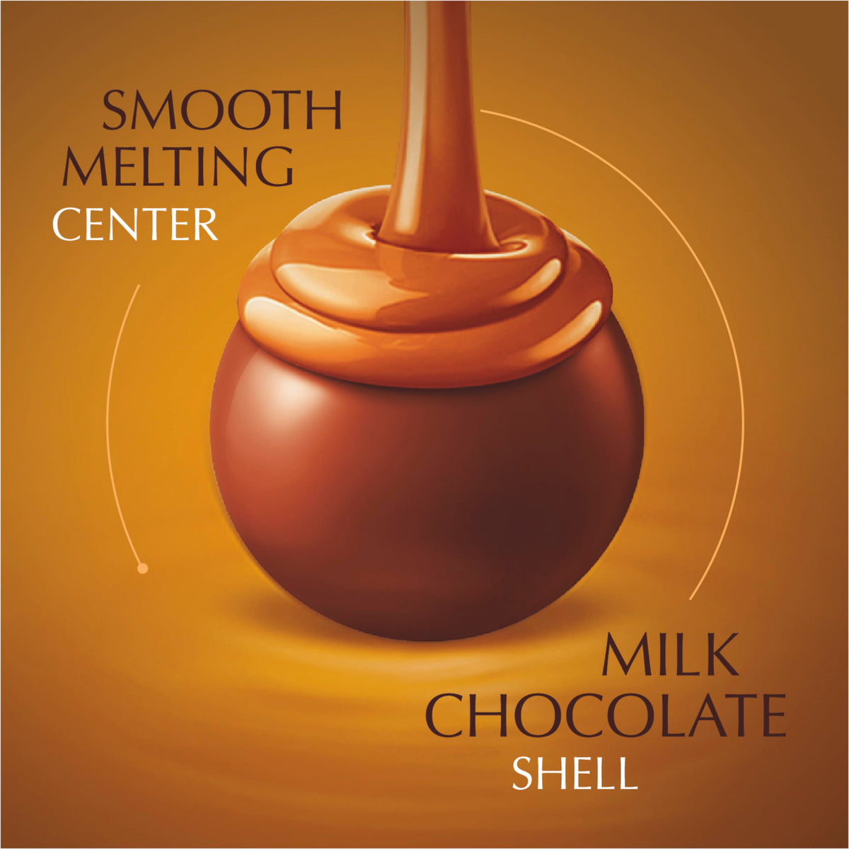 Individually wrapped Lindt LINDOR caramel truffles, easy to share.