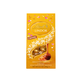 Shareable Lindt Lindor Caramel Milk Truffles as a refined candy option.