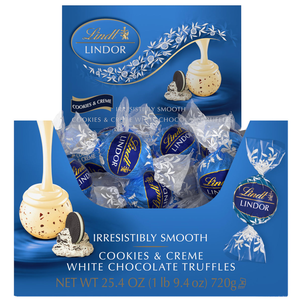 Gift-ready Lindt Lindor Cookies and Creme box for sharing