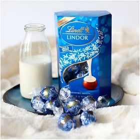 Lindt Lindor's milk-and-white fusion delivers balanced, indulgent flavor.