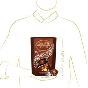 Lindt Lindor Hazelnut 200g open box shows wrapped chocolates ready to share.