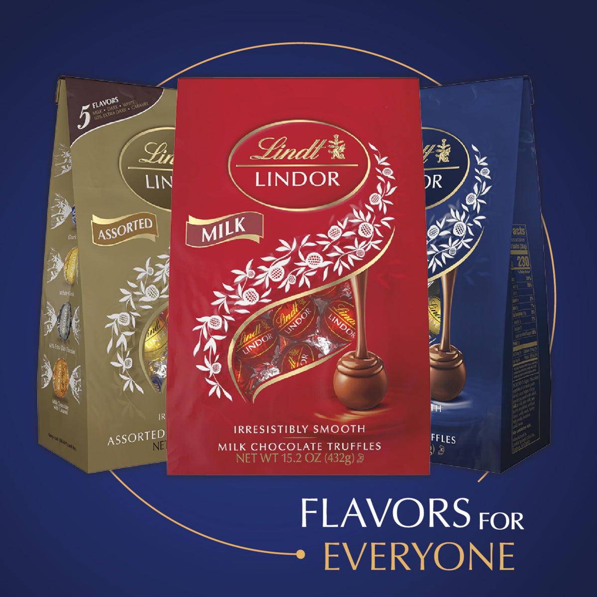 Lindt LINDOR individually wrapped truffles for freshness on the go.
