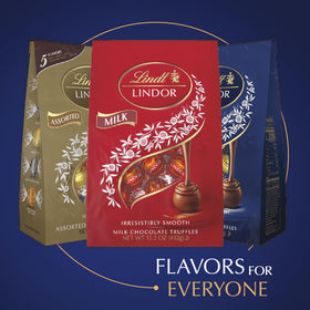 Lindt LINDOR individually wrapped truffles for freshness on the go.