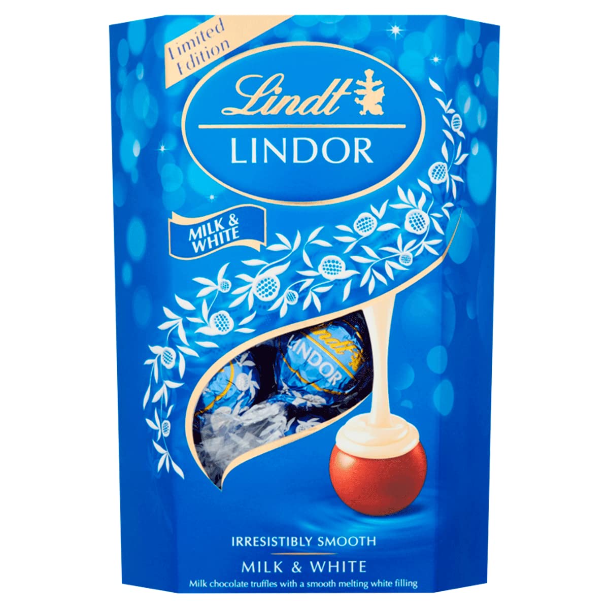 Lindt Lindor Milk & White Truffles melt in your mouth for a smooth harmony.