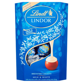 Lindt Lindor Milk & White Truffles melt in your mouth for a smooth harmony.