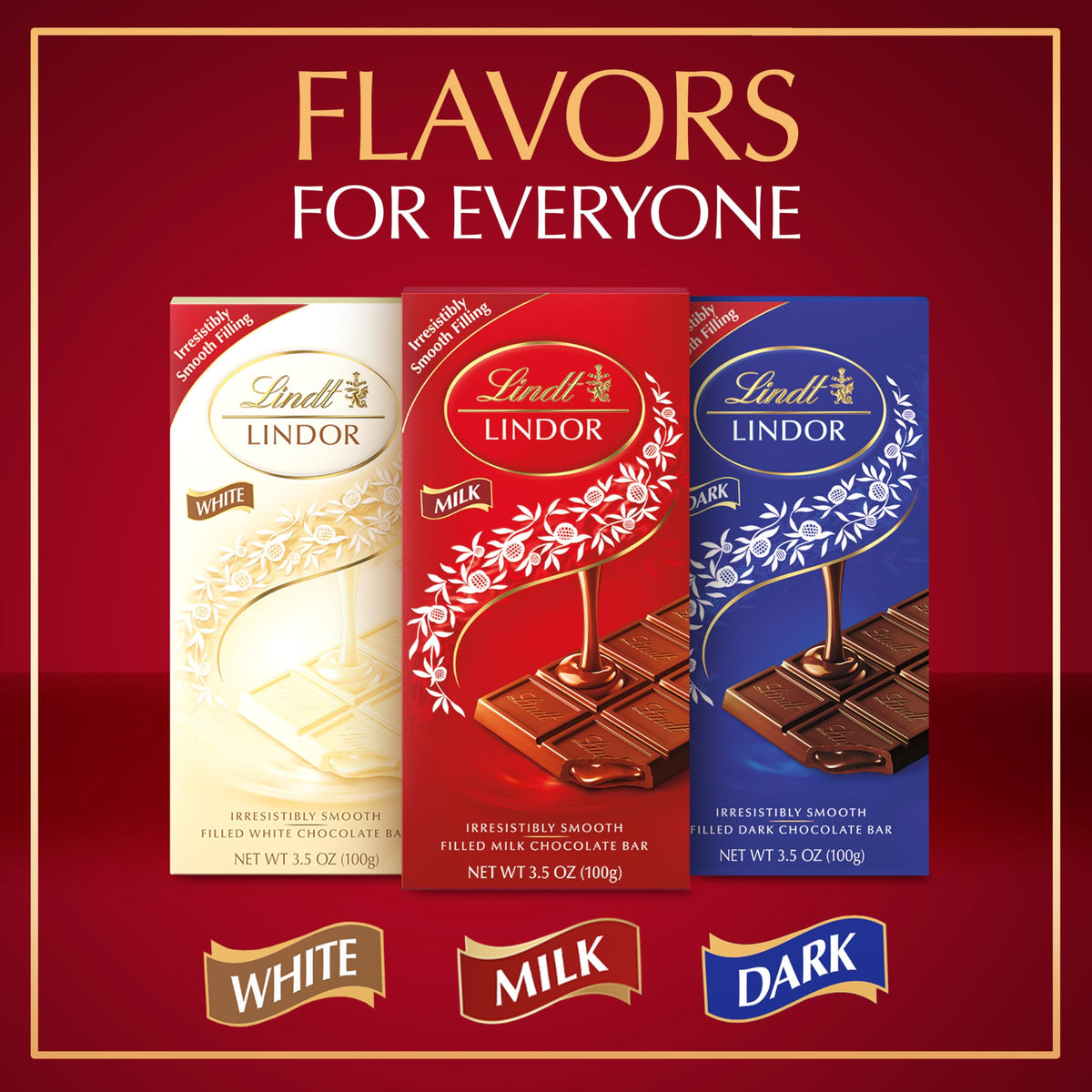 Premium ingredients from renowned regions enrich Lindt LINDOR Milk Bar flavor.