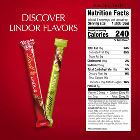 Kosher-certified Lindt LINDOR chocolate made with premium ingredients.