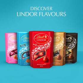 Lindt Lindor Milk Chocolate Salted Caramel interiors melt smoothly, a luxurious treat to share.