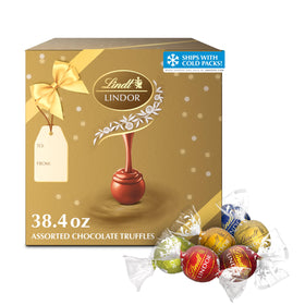 Lindt LINDOR Milk Chocolate Truffle closeup for gifting and everyday indulgence.