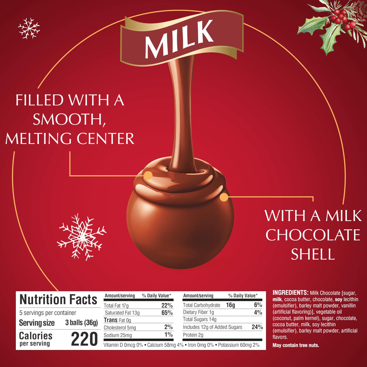 Lindt Lindor Milk Chocolate Truffles packaged for ready gifting.