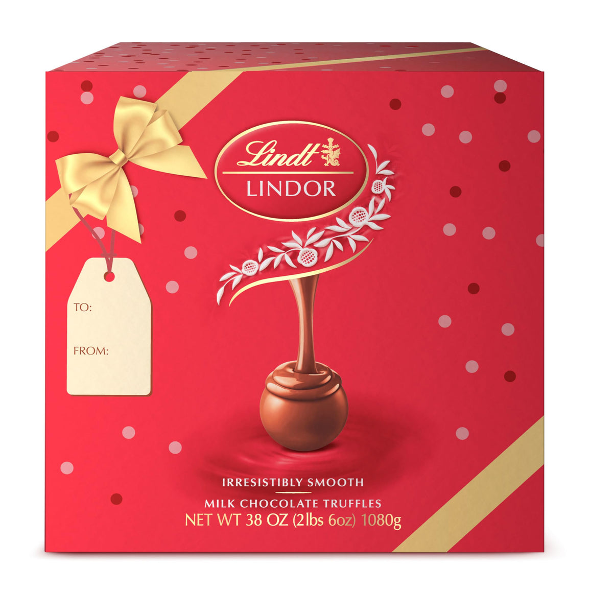 Lindt Lindor Milk Truffles arranged for a festive celebration or gifting.