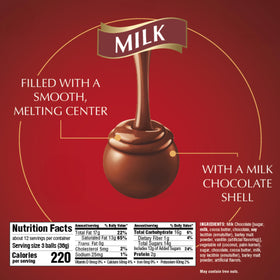 Smooth melt visible in center of Lindt LINDOR truffle