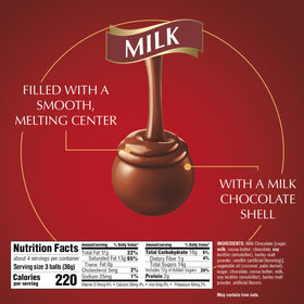 Lindt Lindor Milk Truffles individually wrapped chocolates for sharing