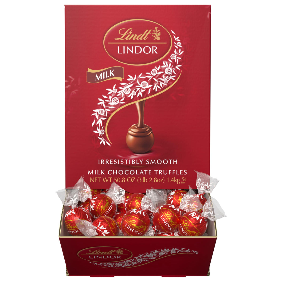 Lindt LINDOR Kosher certification label on packaging.