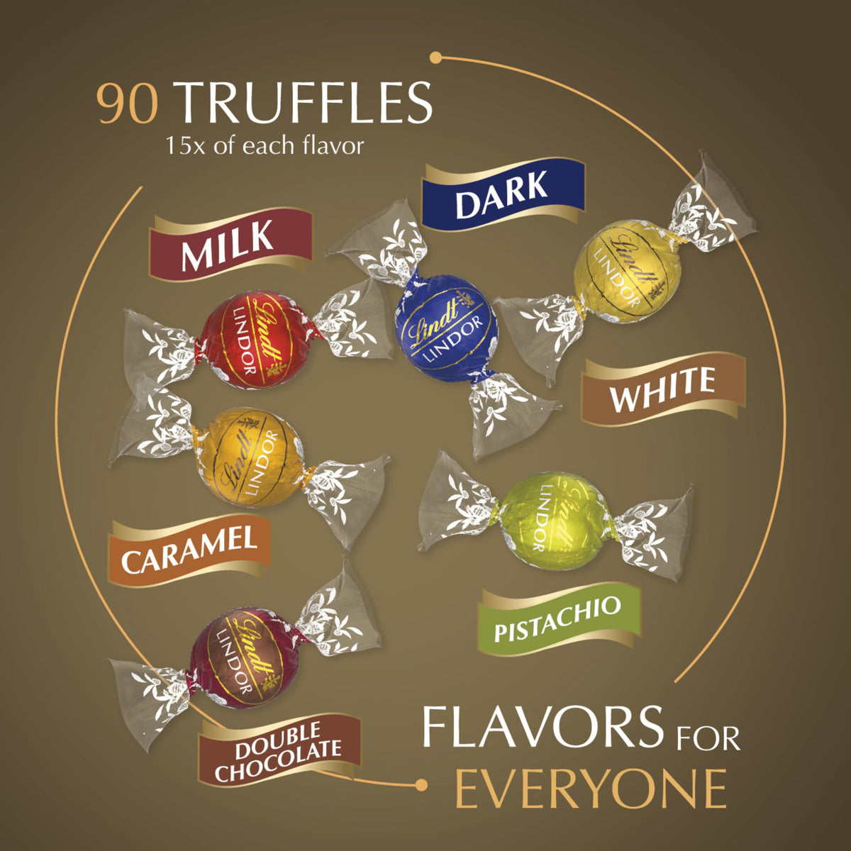 Lindt LINDOR Pistachio Milk Chocolate Truffle closeup with a nutty twist for variety.
