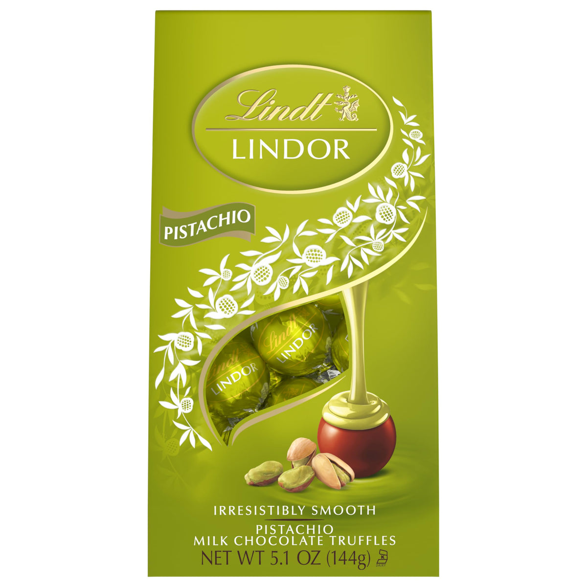 Gift-ready Lindt LINDOR Pistachio Truffles in an elegant package