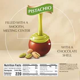 Premium milk chocolate shell with a glossy finish and fine texture