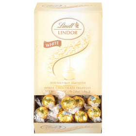 Lindt store display of premium chocolate selection.