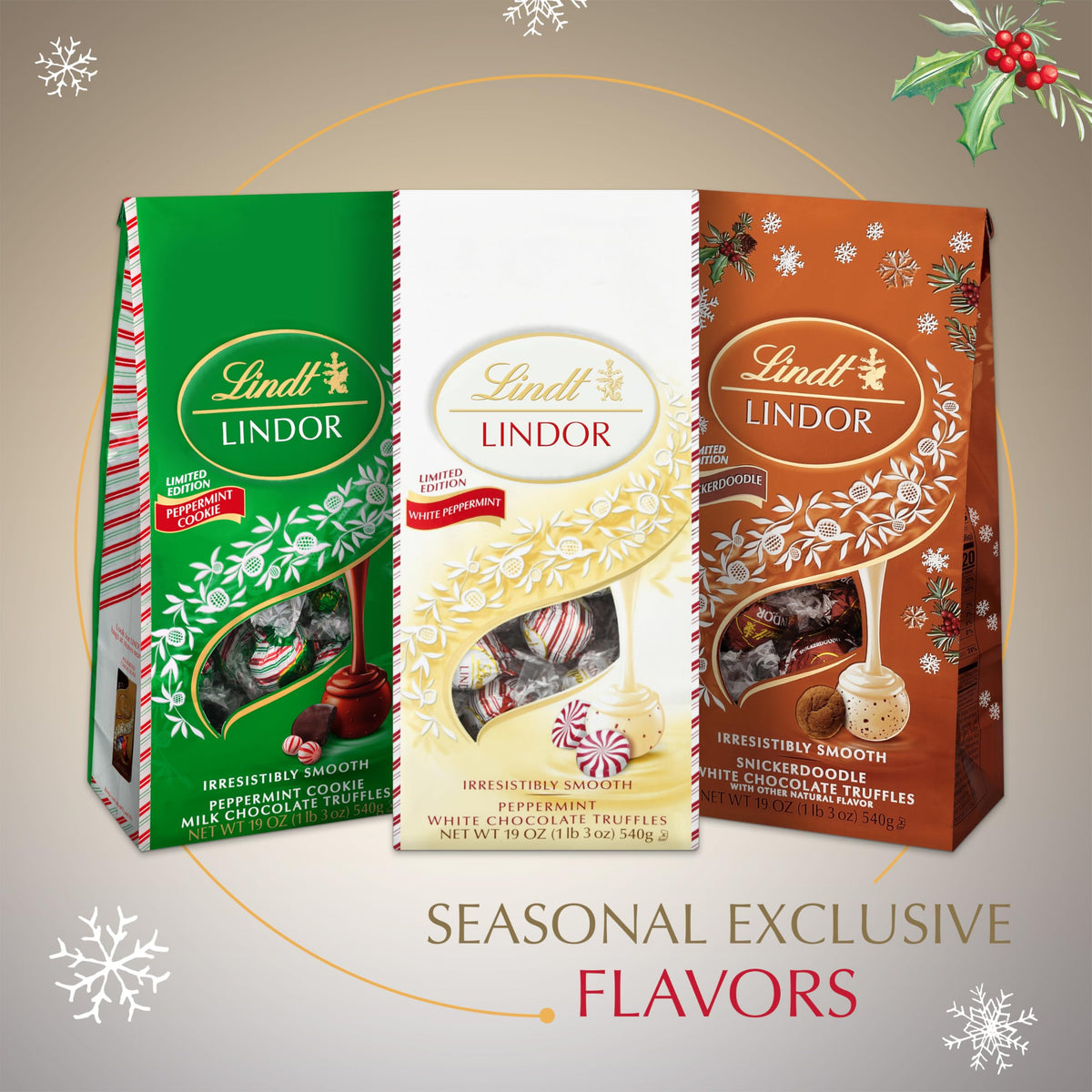 Lindt LINDOR truffles melting moment on tongue, promising indulgence.