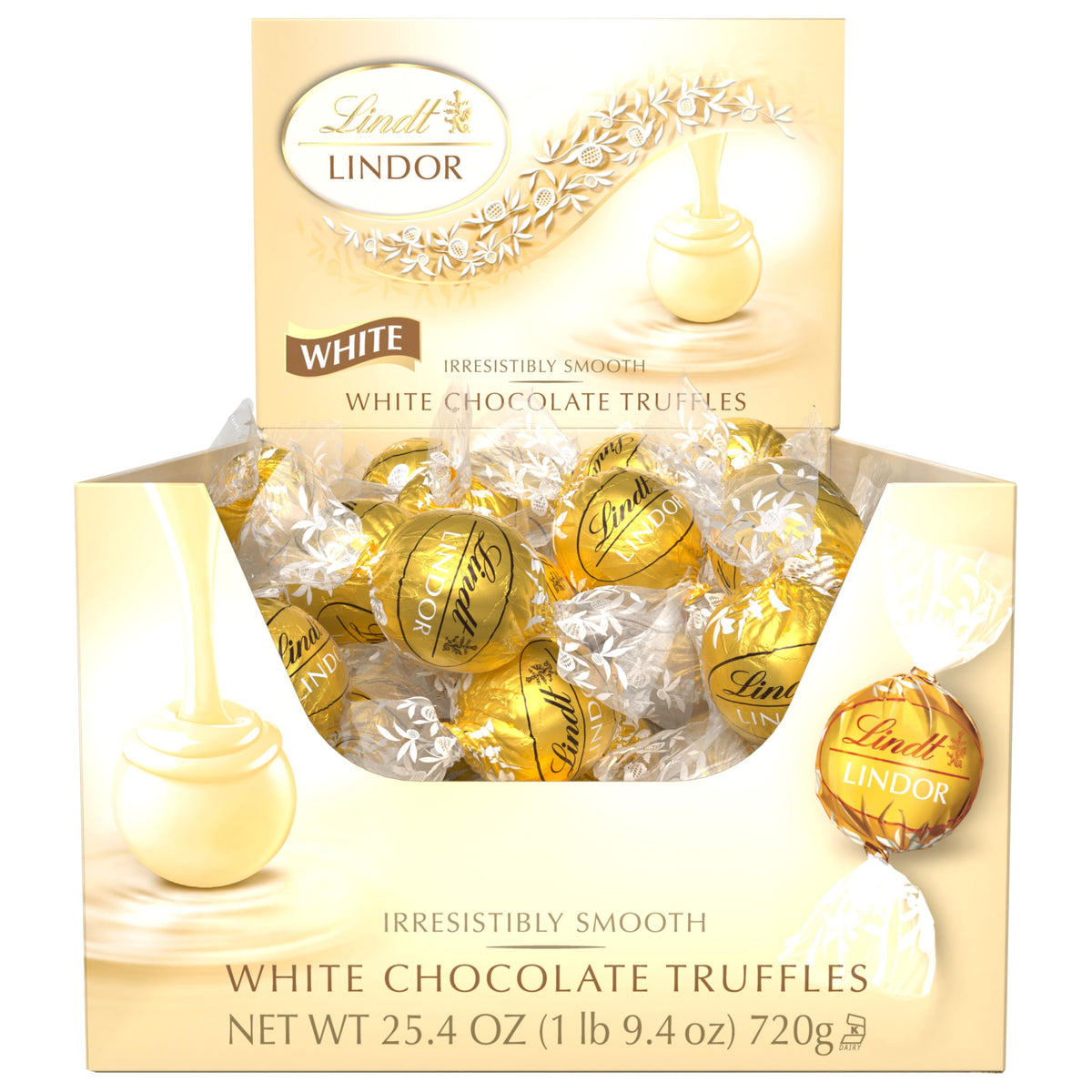 Lindt LINDOR White Truffles enjoyed after dinner as a refined treat
