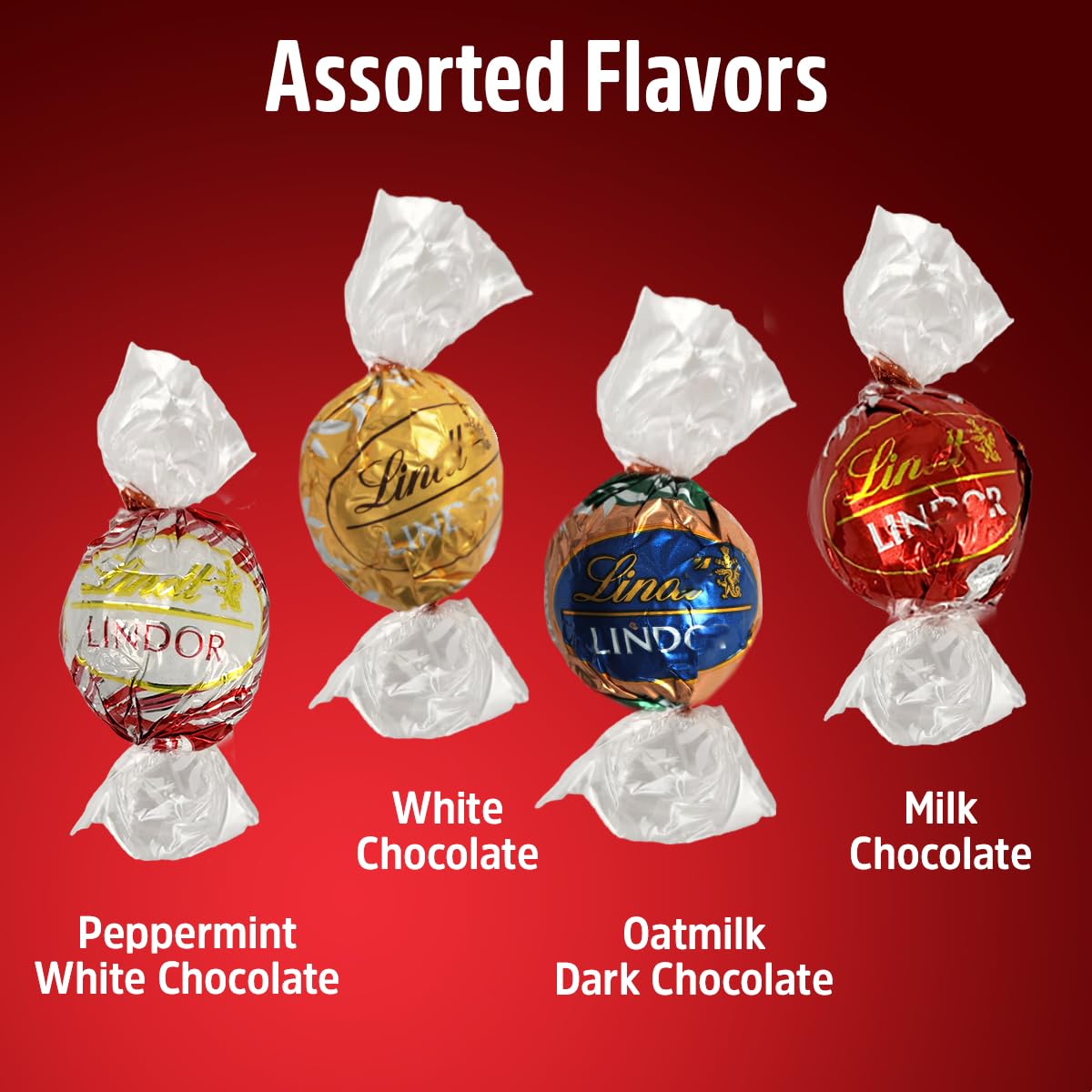 Lindt milk chocolate truffles offer smooth melt and rich sweetness.