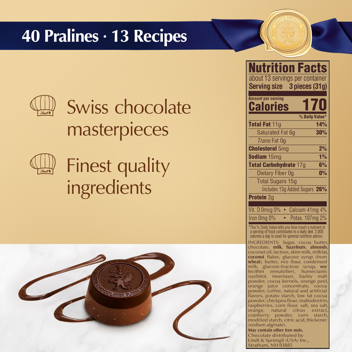 Lindt Swiss Luxury Selection chocolates gift-ready are perfect for personal treats.