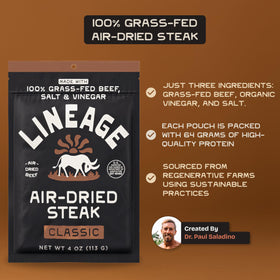 Lineage Provisions 64g protein per pouch for strong nourishment
