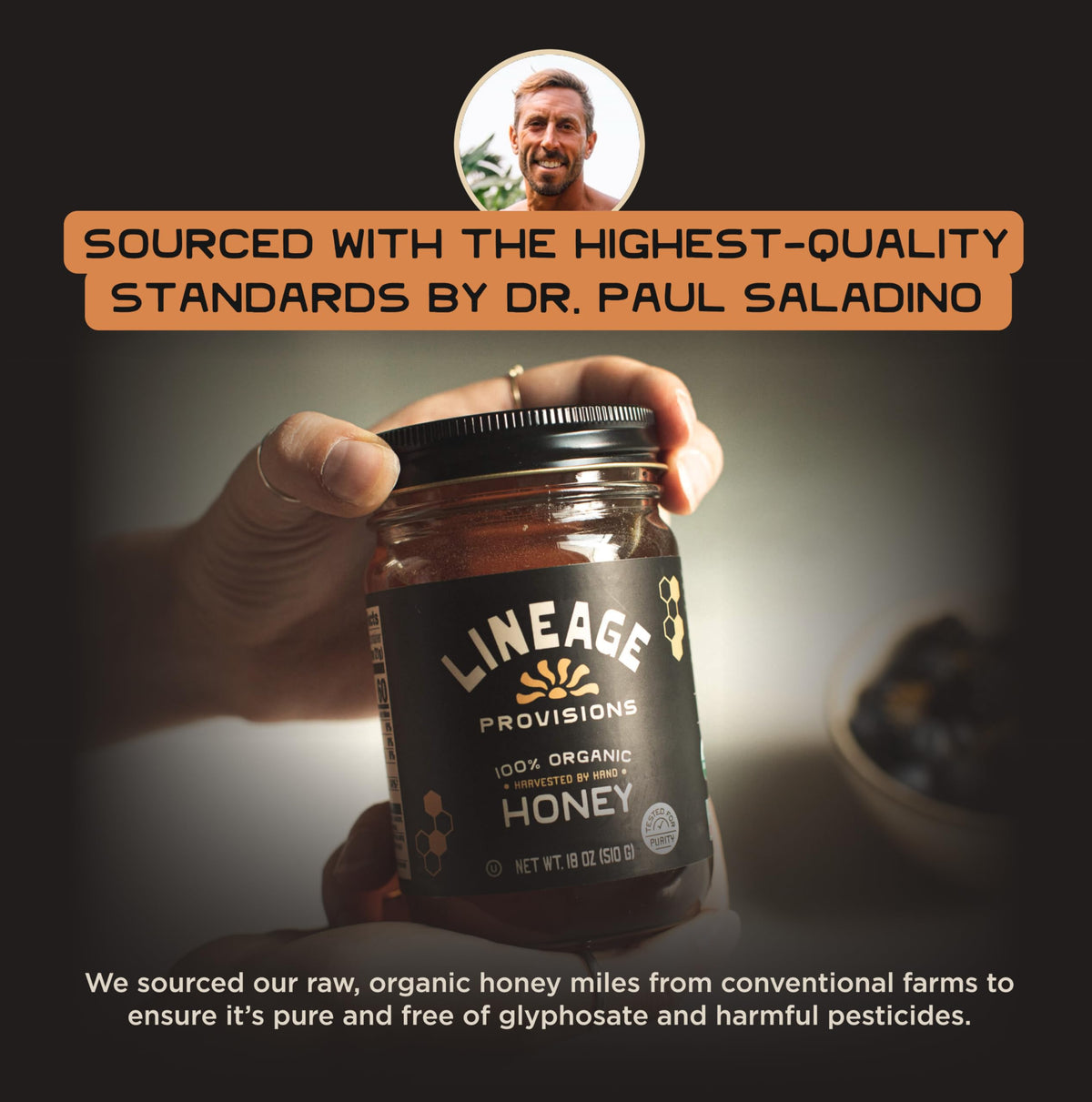 Lineage Provisions baking-ready honey adds rich flavor to recipes.