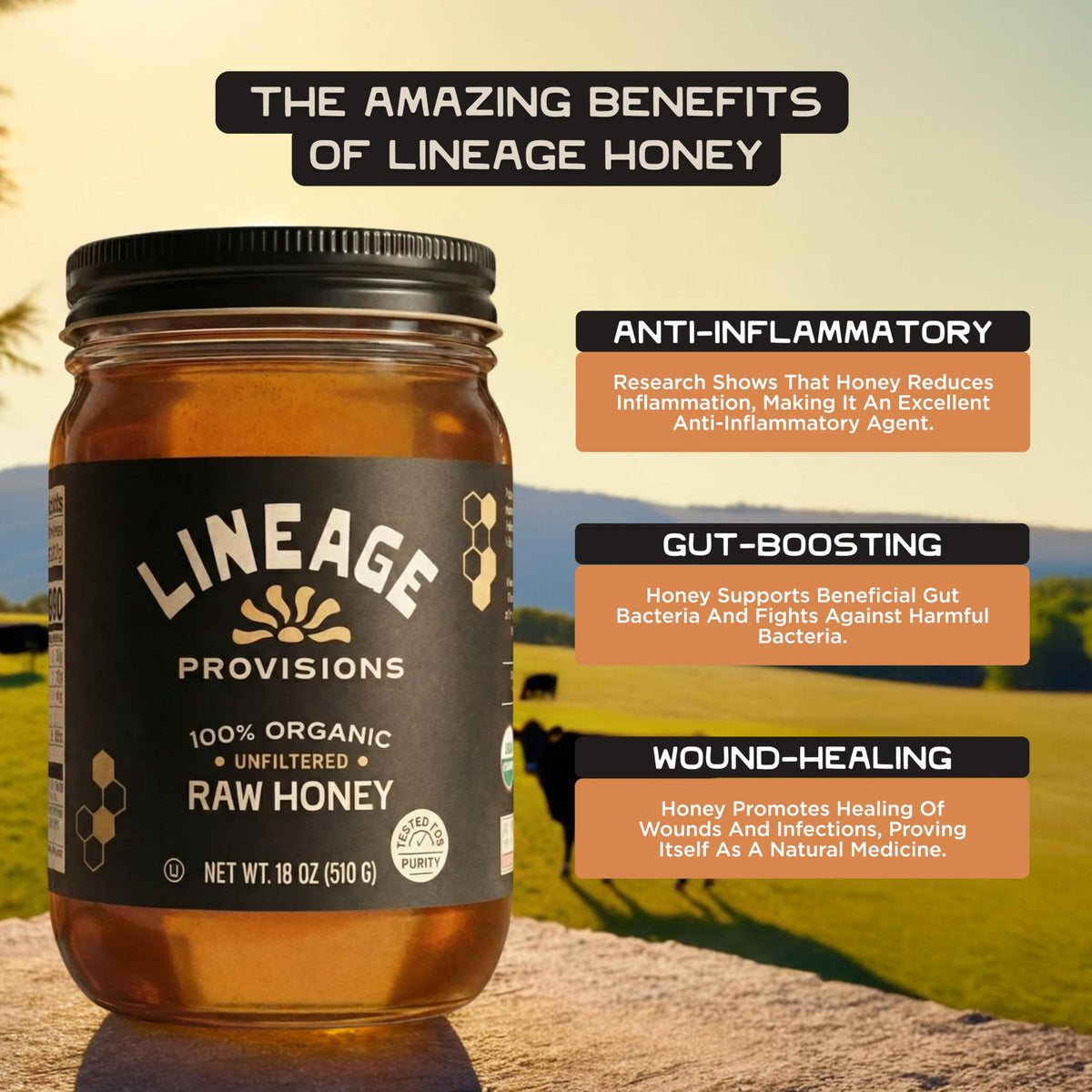 Lineage Provisions honey pour into tea captures soothing sweetness.
