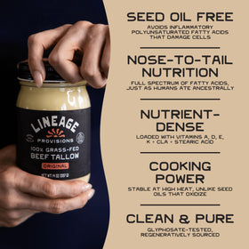 Lineage Provisions sustainably sourced small-batch rendering with traceability