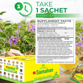 Link Samahan tea packets with dry herbs ready to steep at home
