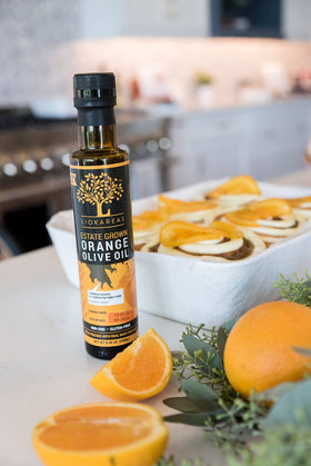 First press label on Liokareas bottle communicates quality.