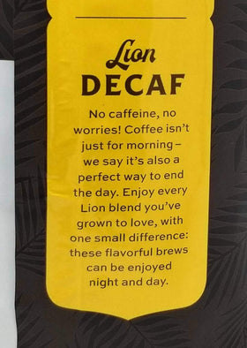 Mug with steam from Lion Coffee suggests a cozy morning routine.